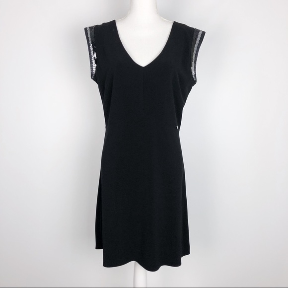 Blumarine Dresses & Skirts - Blugirl Sequined Cap Sleeve V-Neck Shift Dress